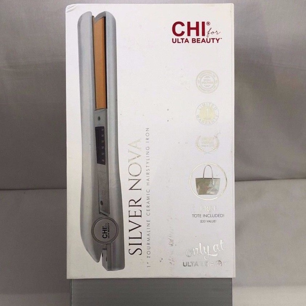 CHI Silver Nova 1'' Ceramic Tourmaline Flat Iron - Picture 3 of 5